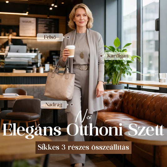 🔥👕👖 Háromdarabos szett akció: 50% kedvezmény🎁Ajándék nyaklánc!💝Hosszú kardigán szett