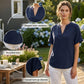 🌸Tavaszi akció 50% kedvezmény👕Divatos laza egyszínű rövid ujjú felső