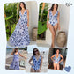 🌞 S-3XL 🌊 V nyakú, csipkés, nyomtatott egyrészes fürdőruha és szoknya 🩱⛱️