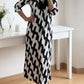 👗Elegáns, félhosszú ujjú maxi ruha S–5XL méretben