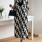 👗Elegáns, félhosszú ujjú maxi ruha S–5XL méretben