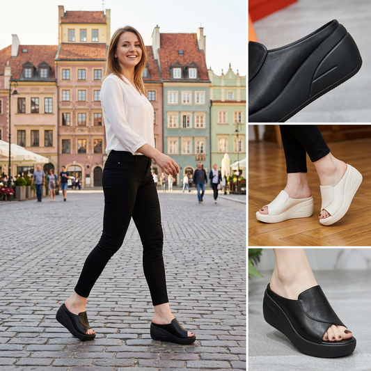 👠 Női bőr szandál 5,5 cm-es sarokkal, 35–40-es méretben