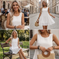 👗Női alkalmi ujjatlan kockás A-vonalú ruha