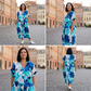 🌿Elegáns női ruha V-kivágással és nyomtatott mintával, S–3XL méretben