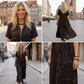 💎 Hálós kivágás · Leopárdmintás maxi ruha