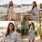 🌸【S-3XL】👗Nyomtatott szatén ruha🥰