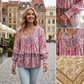 🌺Női divatos nyomtatott póló szív alakú V-nyakkal | S–5XL