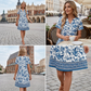👗Új Megérkezés❣️Női Casual Laza Fazonú Rövid Ujjú Ruha