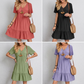 👗💃Vintage női pamut V-nyakú ruha