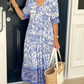 💝Hot Sale💝👗V-neck Cozy Bohemian Latest Style Dress✨