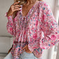🌺Női divatos nyomtatott póló szív alakú V-nyakkal | S–5XL