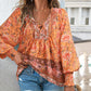 🌺Női divatos nyomtatott póló szív alakú V-nyakkal | S–5XL