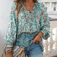 🌺Női divatos nyomtatott póló szív alakú V-nyakkal | S–5XL