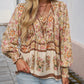 🌺Női divatos nyomtatott póló szív alakú V-nyakkal | S–5XL