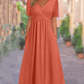 🌿【S-3XL】👗Női V-nyakú rövid ujjú hosszú ruhák