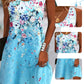 💐【S-2XL】Virágos, ujjatlan nyári női ruha 👗