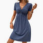 【S-2XL】👗Női rövid ujjú ruha V-nyakú nyakkivágással