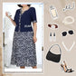 🔥2026-os akció: 50% kedvezmény💎👗Virágos minta Női kétrészes ruhák✨