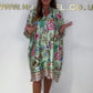 🌸【S-3XL】👗Nyomtatott szatén ruha🥰