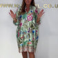 🌸【S-3XL】👗Nyomtatott szatén ruha🥰