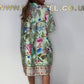 🌸【S-3XL】👗Nyomtatott szatén ruha🥰