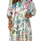 🌸【S-3XL】👗Nyomtatott szatén ruha🥰
