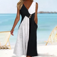 【XL-4XL】💞Női elegáns patchwork V-nyakú ruha