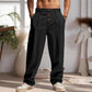 👖 MOST 48%! 🌿 Férfi Casual Húzózsinór Nadrág – Len Keverék, Laza Szabású & Lélegző Szövet 🧵