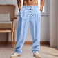 👖 MOST 48%! 🌿 Férfi Casual Húzózsinór Nadrág – Len Keverék, Laza Szabású & Lélegző Szövet 🧵