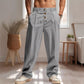 👖 MOST 48%! 🌿 Férfi Casual Húzózsinór Nadrág – Len Keverék, Laza Szabású & Lélegző Szövet 🧵