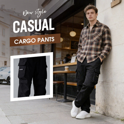 👖 30% KEDVEZMÉNY MOST!🛠️ Herr Stretch Nadrág Zsebekkel – Több Zseb & Húzózsinóros Derék – Casual Egyenes Nadrág 🏃‍♂️