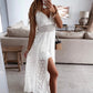 💕Korlátozott akció 30% kedvezmény👗Női spagettipántos jumpsuit – Laza, kivágott kialakítású szabadidőruha✨