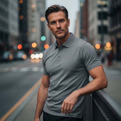 👕Férfi, gyorsan száradó, galléros, rövid ujjú póló