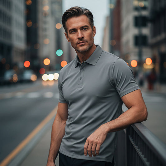👕Férfi, gyorsan száradó, galléros, rövid ujjú póló