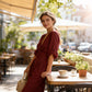 🎁 Új termékek akciós áron: 50% kedvezmény🎊Elegáns, V-nyakú, széles szárú, derékban szűkített, karcsúsító jumpsuit