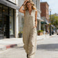 ✨【S–3XL】😍Női ujjatlan, V-nyakú, széles szárú jumpsuit🎊