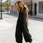 ✨【S–3XL】😍Női ujjatlan, V-nyakú, széles szárú jumpsuit🎊