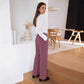 🆕🎁 Új termékek akciója: 50% kedvezmény🎉High-Waist Straight-Leg Pants with Button Detail