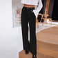 🆕🎁 Új termékek akciója: 50% kedvezmény🎉High-Waist Straight-Leg Pants with Button Detail