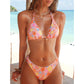 👙Csillaghalas mintás, bordázott textúrájú bikini szett🏖️