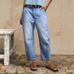 👖 KORLÁTOZOTT IDEIG 30% KEDVEZMÉNY! ✨ Női farmer – Magas derék, Rövidített, Bő szárú ✨