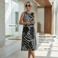 【S–5XL】🎀 Női, ujjatlan, leopárdmintás ruha