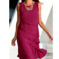 👗Új érkezés💟Elegáns, ujjatlan, réteges női ruha