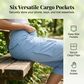 👕 PROMO KORLÁTOZOTT 50% KEDVEZMÉNY! ✨ Női könnyű cargo rövidnadrág – 6 zseb, laza szabás, állítható derék 🍂