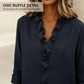 😍Női mindennapi ruha volánokkal és V-nyakú kivágással👗💗