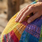 Női, V-nyakú, patchwork mintás ruha