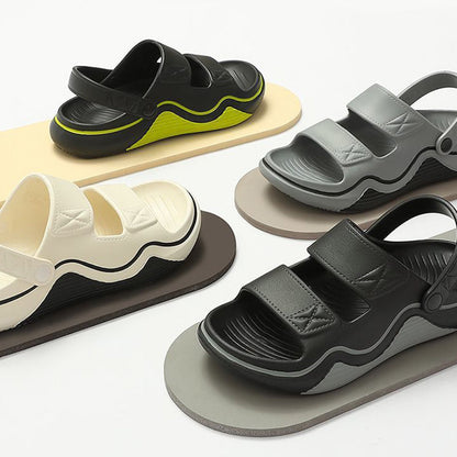 👞 Férfi szandál vastag talppal – Lélegző, kényelmes & stabil | Nyaralásra, mindennapokra & kertbe 🌬️☀️🏖️