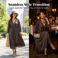 Women's Elegant Tie-Front Layered Dress