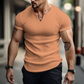 👕Férfi slim fit, egyszínű Henley ing