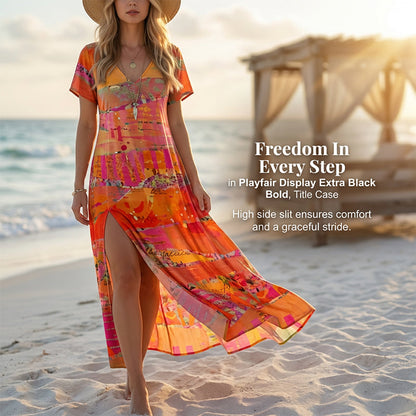 Boho stílusú maxi ruha nyári kirándulásokhoz